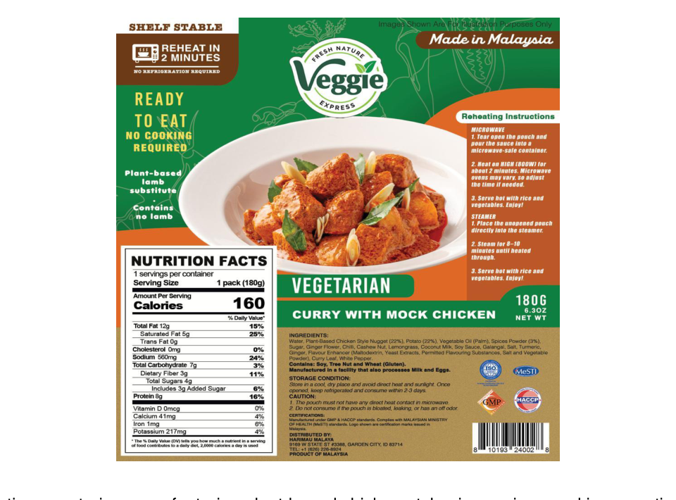 Vegetarian Curry with Mock Chicken