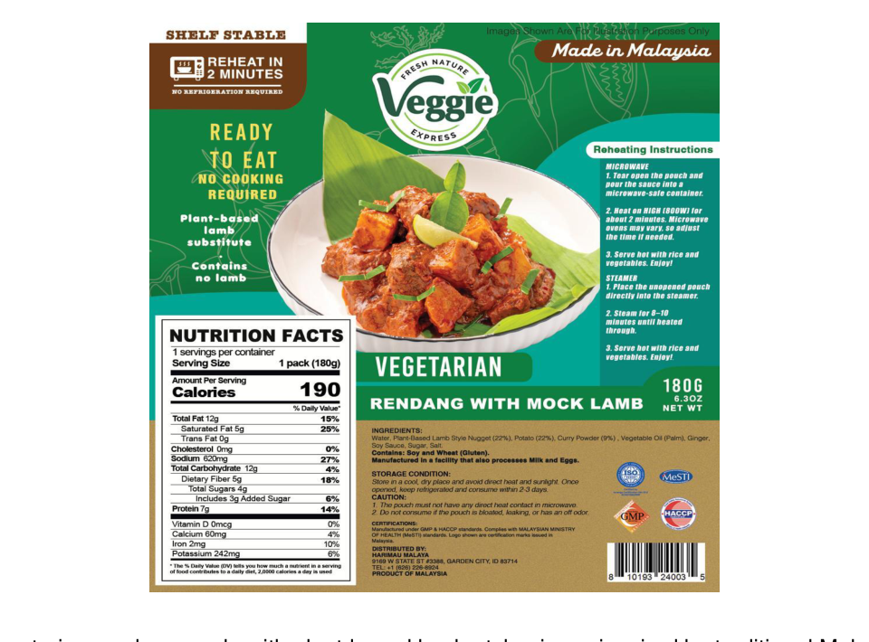 Vegetarian Rendang with Mock Lamb