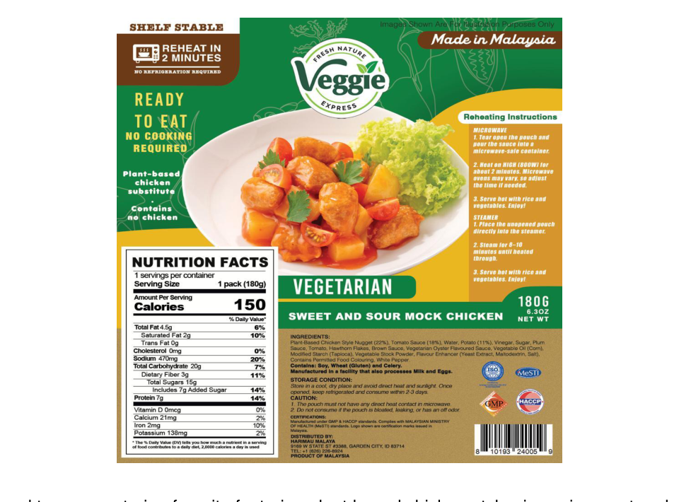 Vegetarian Sweet & Sour Mock Chicken